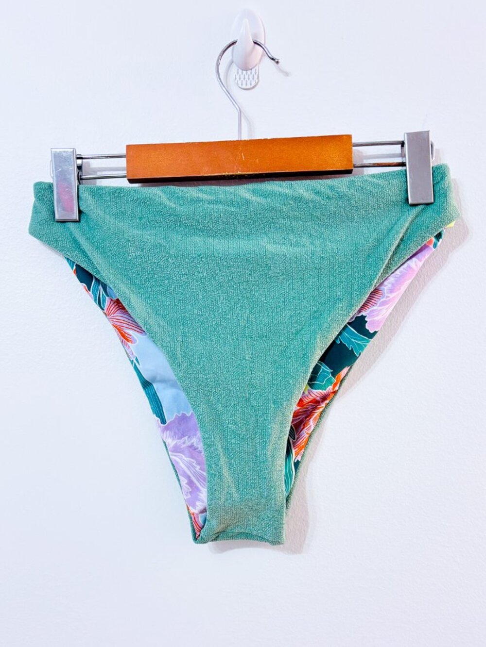 MAAJI Reversible Swim Bottom | Ribbed Floral Beach | Large